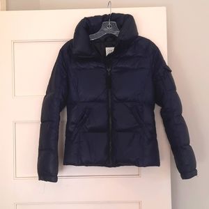S-13 GIRLS Glossy Navy Down Puffer coat-  Size 14